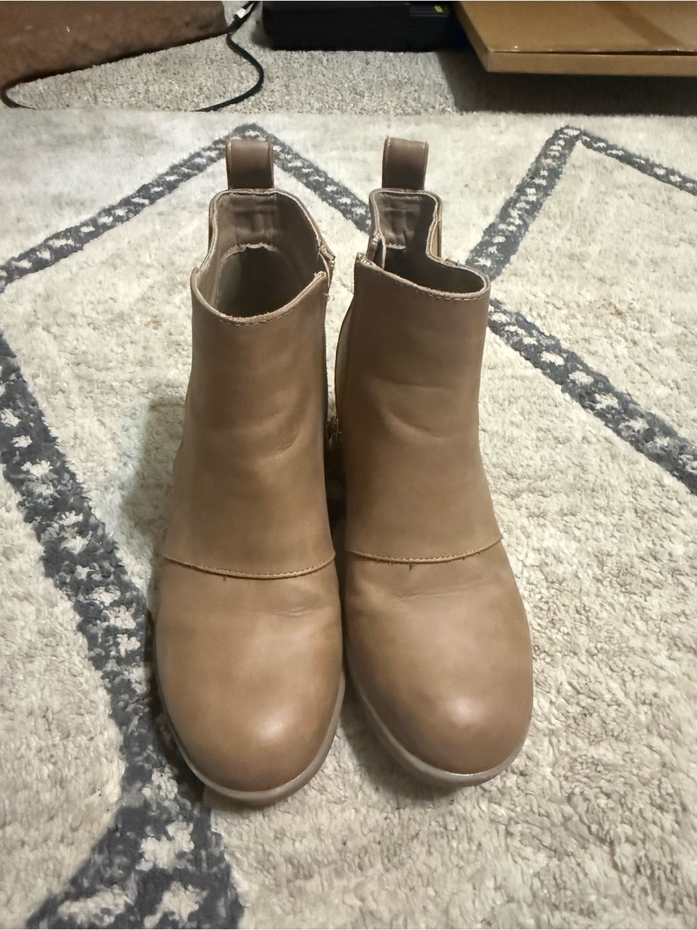 Women's Ankle Boots in Tan Leather